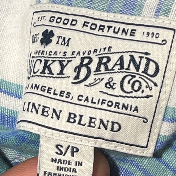 Lucky Brand Plaid Short Sleeve Button Down Mens Flannel Shirt - Picture 4 of 5